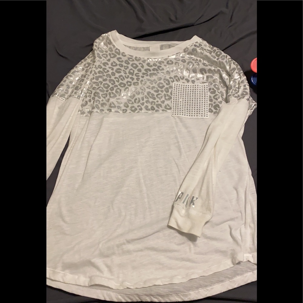 VS PINK cheetah print long sleeve
